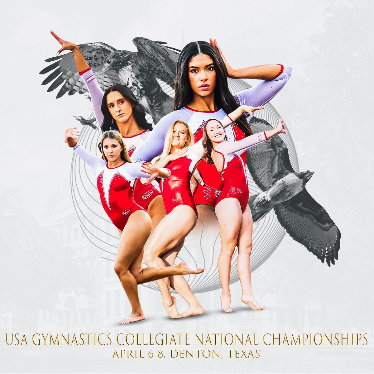 ✨ MEET DAY ✨ 

THE Gymhawks are ready for the 2023 USAG National Championship beginning TONIGHT here in Denton, Texas 🤸‍♀️💃

📍Kitty Magee Arena
 ⏰  7 p.m., CT.
📊 bit.ly/3KfM94S
📺 bit.ly/40P1xwe

#LetsSoar x #OURS