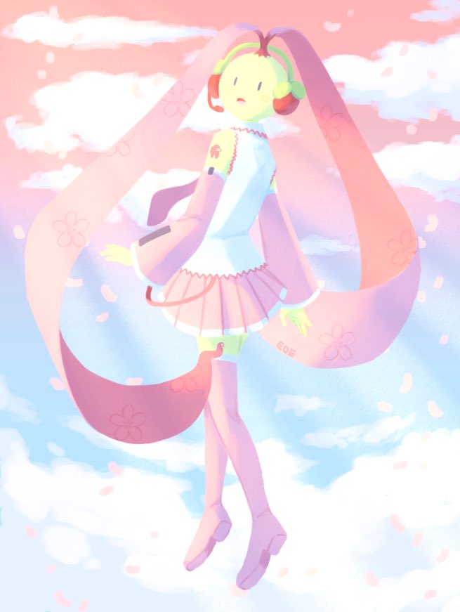 edecreates's tweet photo. cherry blossoms🌸🌤️

a long time ago someone in chat said sakura mikup and i haven’t been able to stop thinking about it since.
#5upfanart https://t.co/EZ70aKO7d9