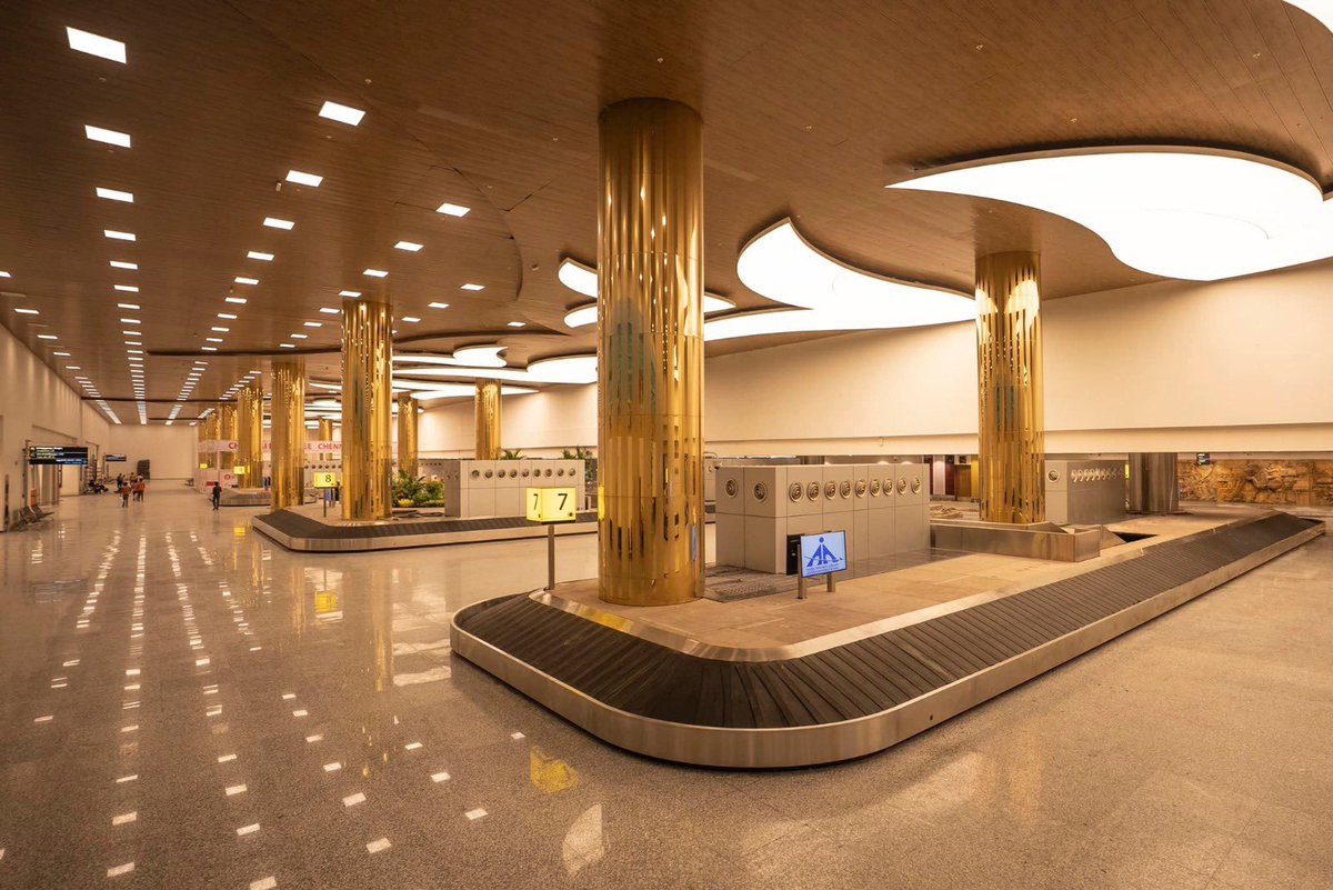 DarshanaJardosh's tweet photo. Glimpses of majestic new airport terminal in Chennai.

Hon'ble PM Shri @narendramodi ji will inaugurate this new airport terminal on Saturday. https://t.co/3DIU6O9qfH