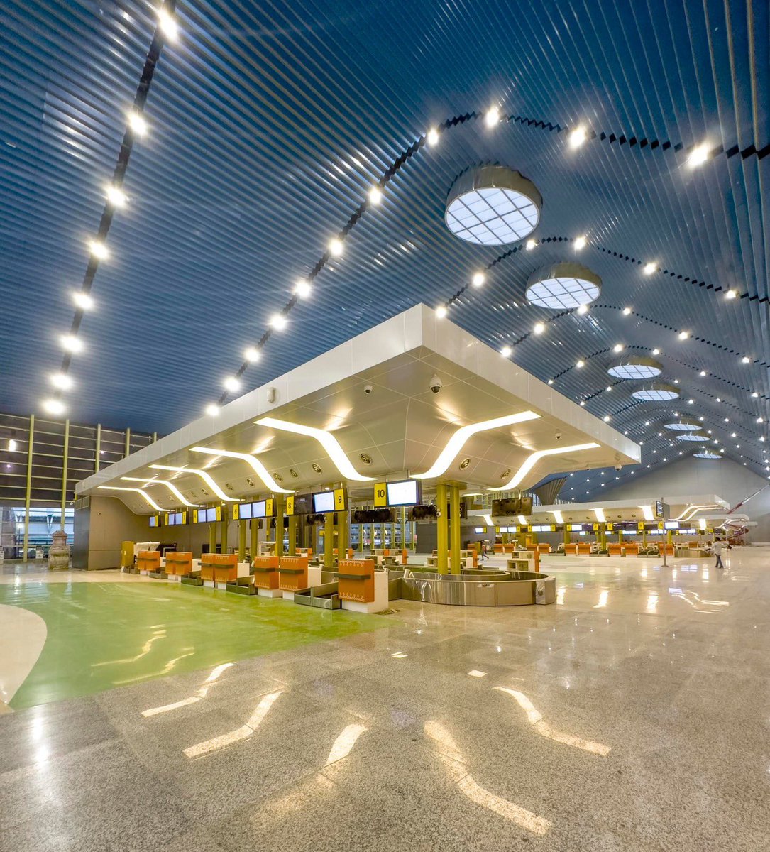 DarshanaJardosh's tweet photo. Glimpses of majestic new airport terminal in Chennai.

Hon'ble PM Shri @narendramodi ji will inaugurate this new airport terminal on Saturday. https://t.co/3DIU6O9qfH