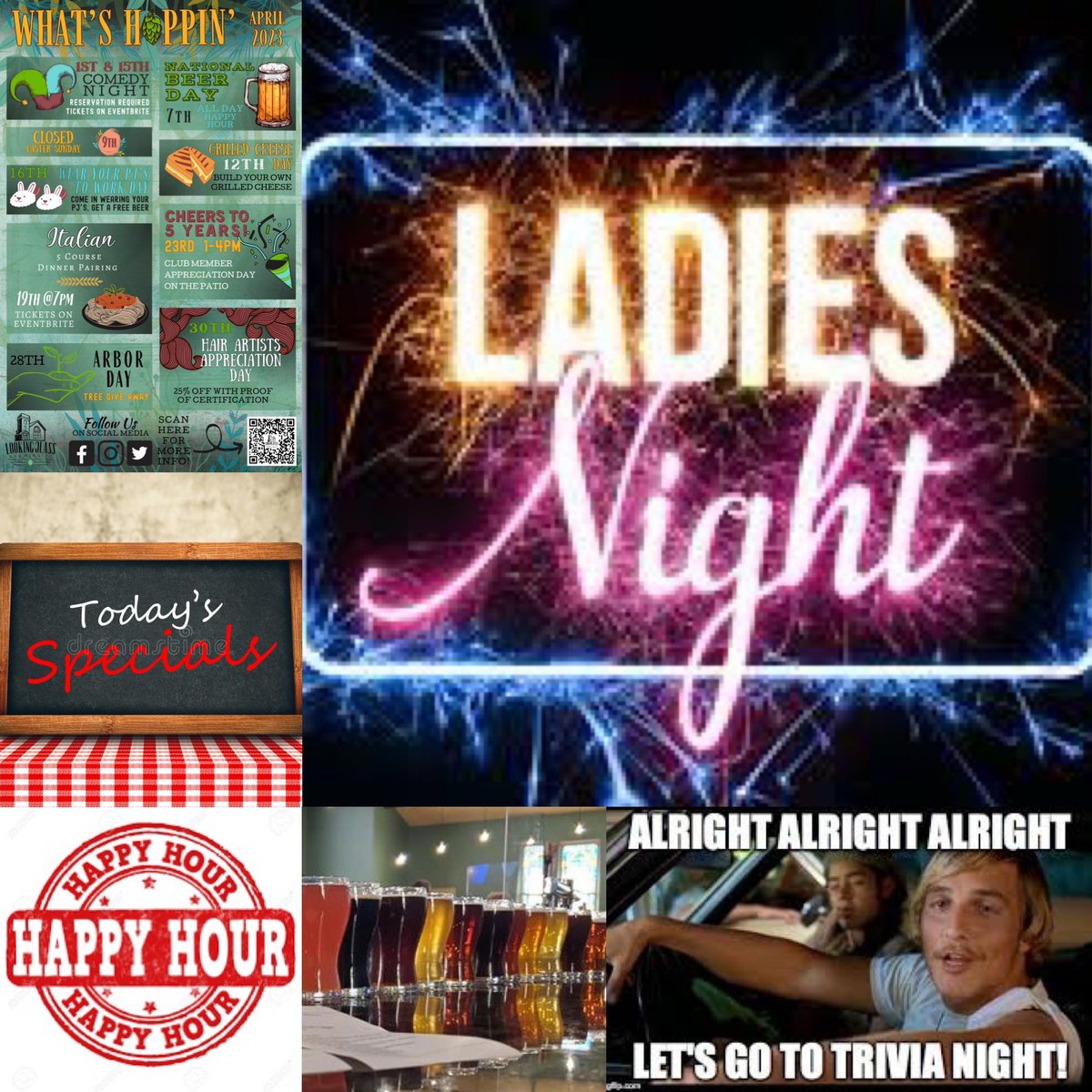 LGBrewingCo's tweet photo. #thirstythursday 12-9 #ladiesnight 4-9, #happyhour 4-6, #the2023masters , daily specials #shrimptacos
#shrimpricebowl #chickenricebowl
#mushroompizza #breadpudding #turkeyclub #turkeyreuben &
new brews #doppelbock #irishredlager #mangoseltzer & #strawberryshortcakecake https://t.co/MRvDpxDqKq