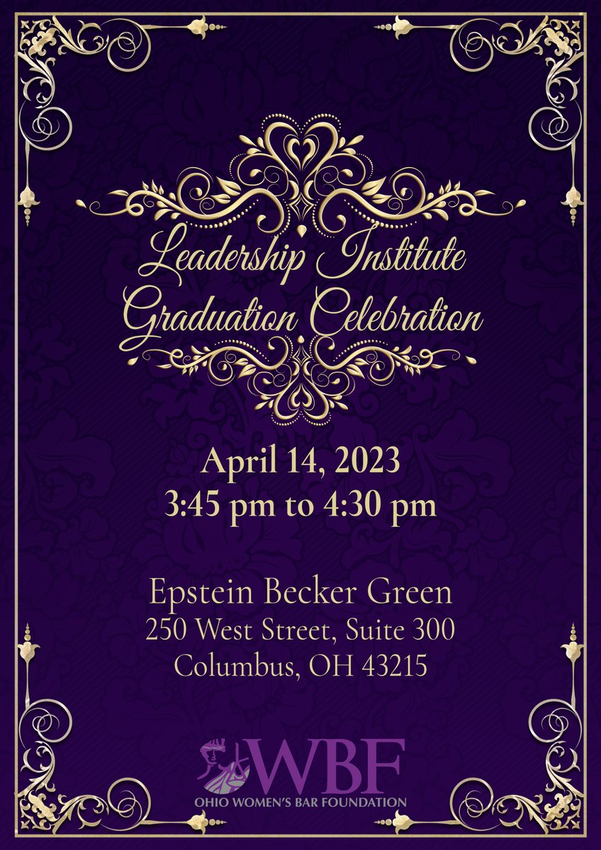 Current Leadership Institute members and alumni are invited. Space is limited. Email Carlita@owba.org to RSVP⁠

#OWBA2023
#OWBF2023