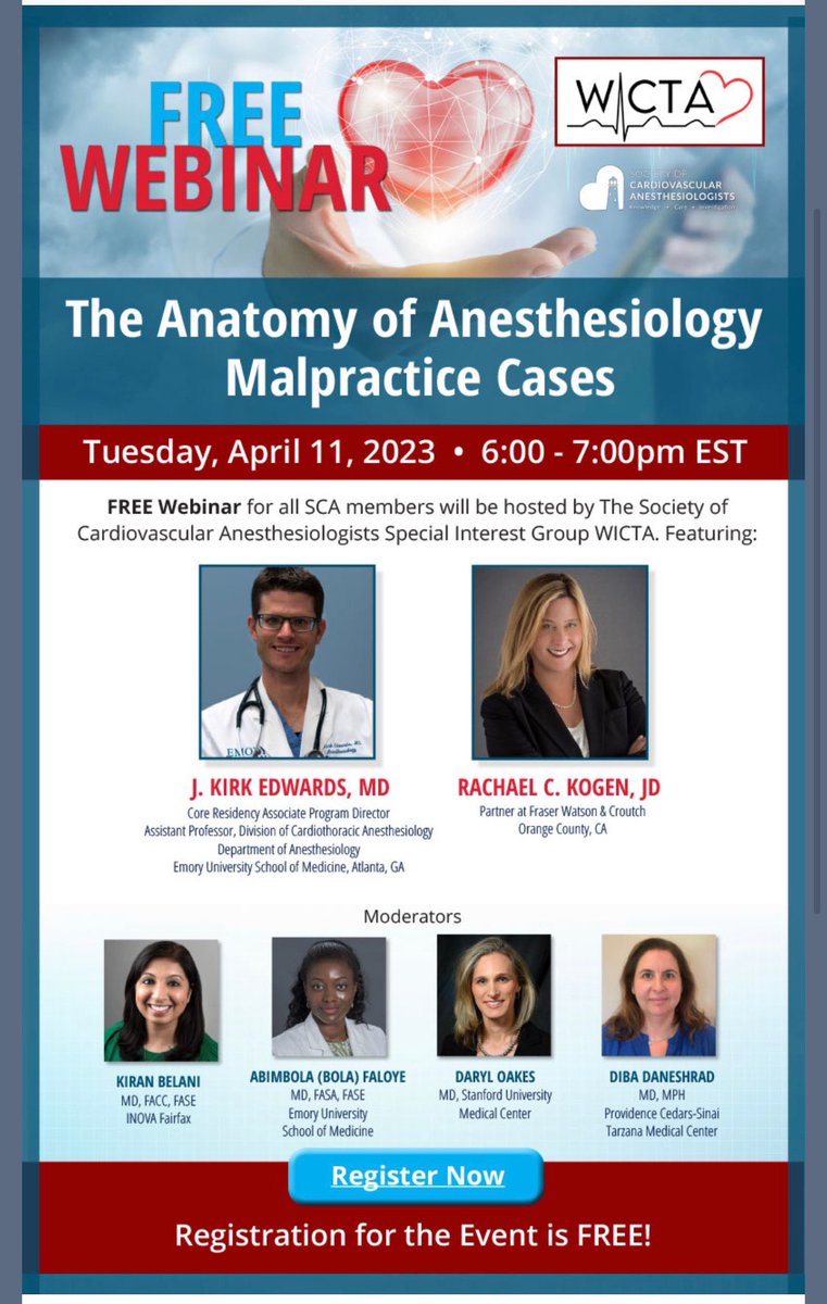 Malpractice! Every physician’s nightmare that we don’t want to face but yet sometimes unavoidable! To better prepare yourself, join our next webinar. Registration link 👉🏾 scahq.memberclicks.net/wicta-20230411