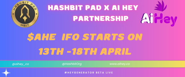 SOL_Fan_2024's tweet photo. 📣#HBIT #HashBit #PAD Next #IFO Coming Soon!
Ca: https://t.co/Mymhje3hbP
Name: Ai Hey
Ticker: AHE
Total amount sale: 90,000$
Token on Sale: 300,000,000 AHE
Price sale: 0.0003$
Time start IFO: 13th April 2023
Time end IFO: 18th April 2023
#dex #crypto #web3 #dapp #blockchain https://t.co/7iwtWRgE8K