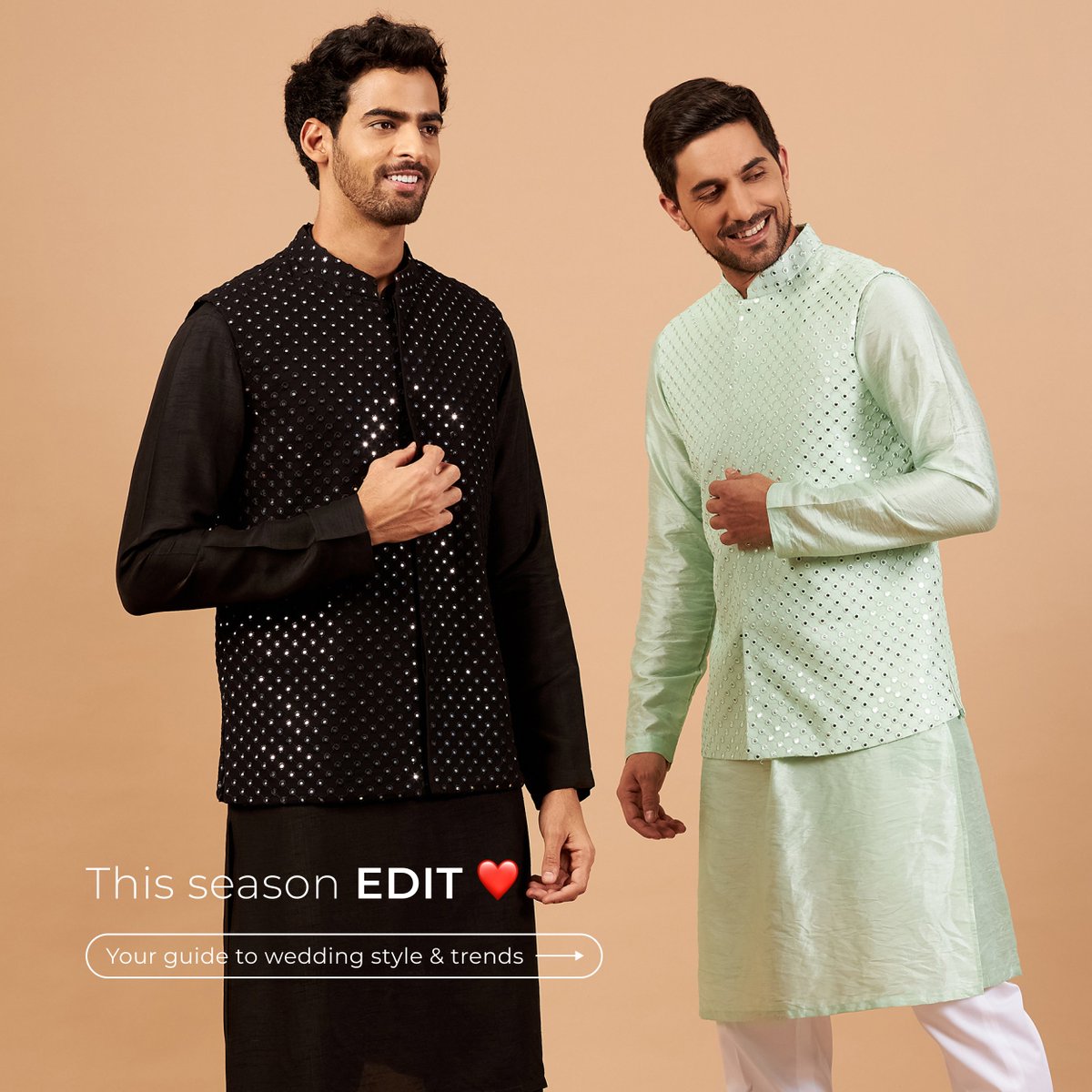 hilodesignco's tweet photo. Party in these Nehru Jackets.. Be it sangeet, reception or baraat.

Do it in our Nehru Jackets, make sure you outshine others in terms of style.

DM us right now to place an order.

#hilodesign #styledbyhilo #nehrujackets #mirrorwork #mensfashion #mensethnicwear #Indianwear https://t.co/PnXYptnRXf