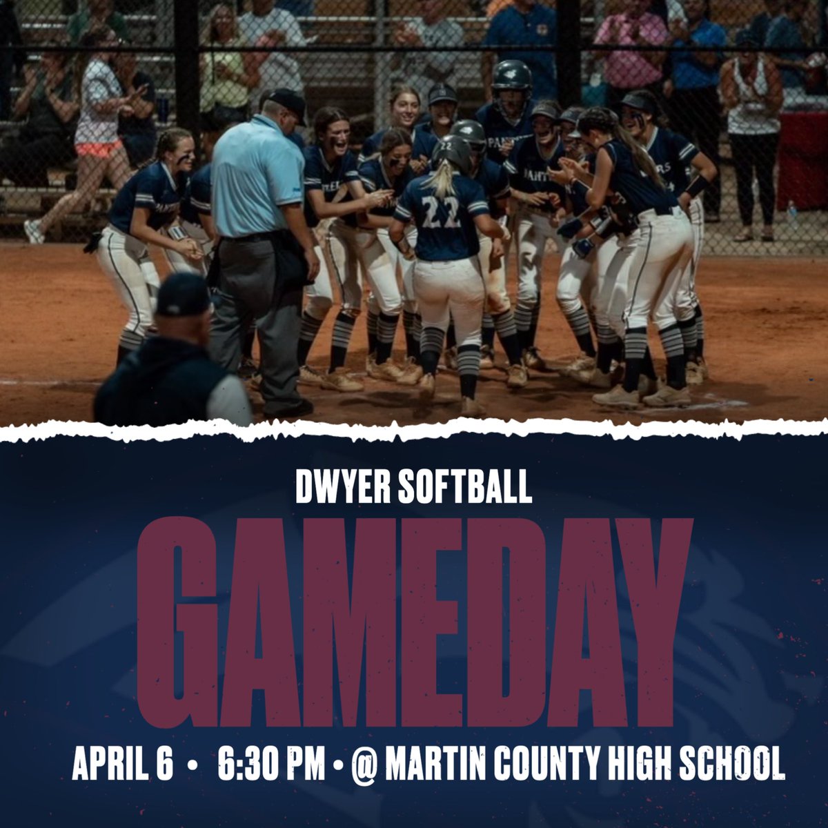 District Gameday for the Dwyer Panthers  (6-10)🐾🐾🐾
#WEOVERME
🆚 Martin County Tigers (4-9)
⏰ 6:30PM
📍Martin County High School 
<a href="/emilee_smarr/">Emilee Smarr</a> <a href="/pbphighschools/">Post on High Schools</a> <a href="/Andy_Villamarzo/">Andy Villamarzo</a> <a href="/TeddyCorwin_BSN/">Teddy Corwin</a> <a href="/DwyerAthletics/">William T. Dwyer HS Athletics</a> @DwyerPabc <a href="/DwyerPrincipal/">Corey Brooks</a> <a href="/TCPalm/">TCPalm</a>