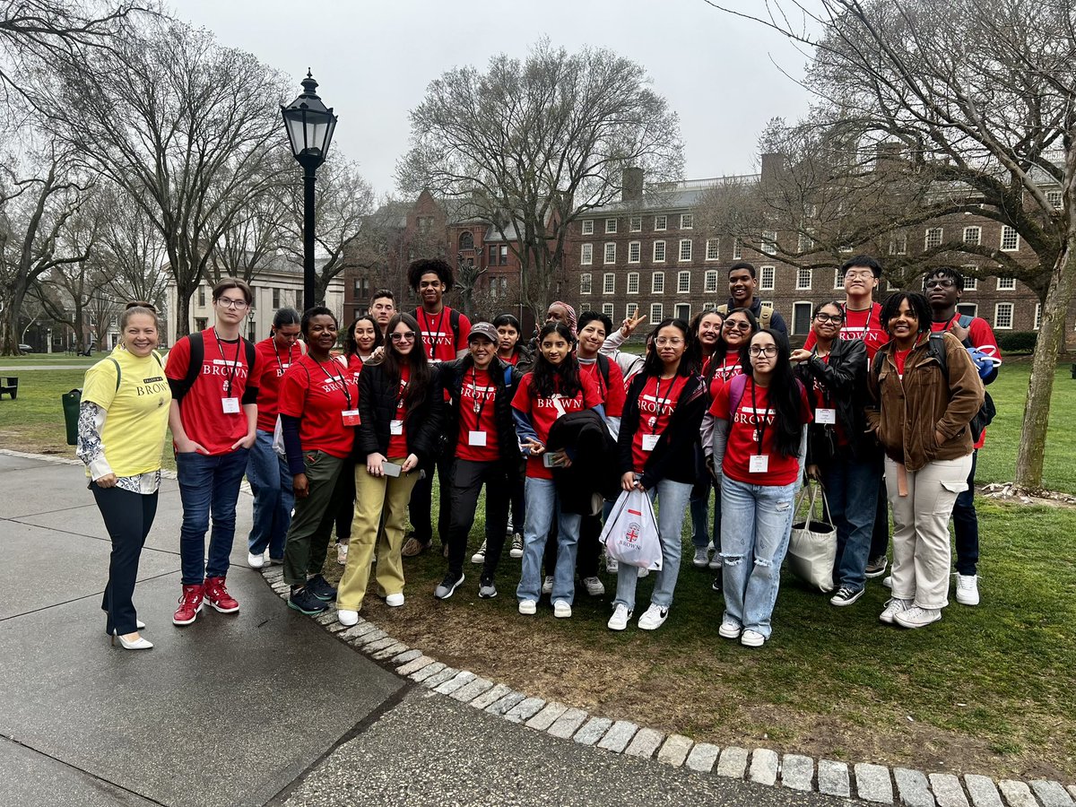 RIDeptEd's tweet photo. Commissioner @AInfanteGreen had a great morning speaking with students and educators at @BrownUniversity’s College Day! 350+ students from @pvdschools, @CFSchoolsRI, and @PSDRI_Schools will spend all day exploring opportunities. @AnnenbergInst https://t.co/HwlGrxqKrB