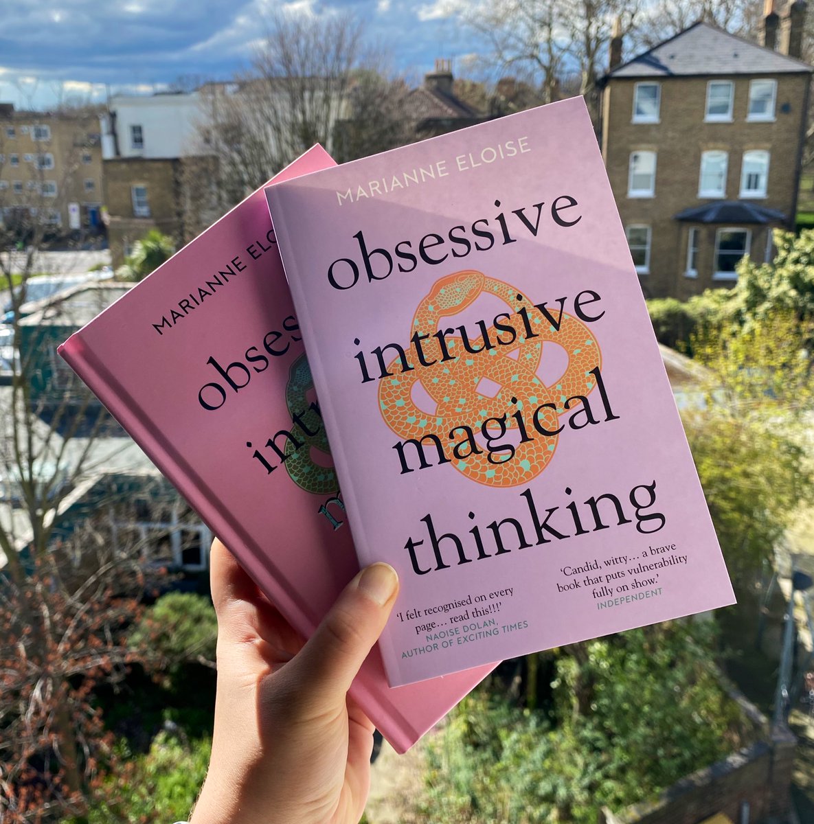 MeganACarroll's tweet photo. All of @marianne_eloise’s complete and utter brilliance, but this time in stunning lilac 🩷💜 Get a paperback copy of #ObsessiveIntrusiveMagicalThinking today - or better yet, get both. It’s really that good. https://t.co/YHn0buYHnf