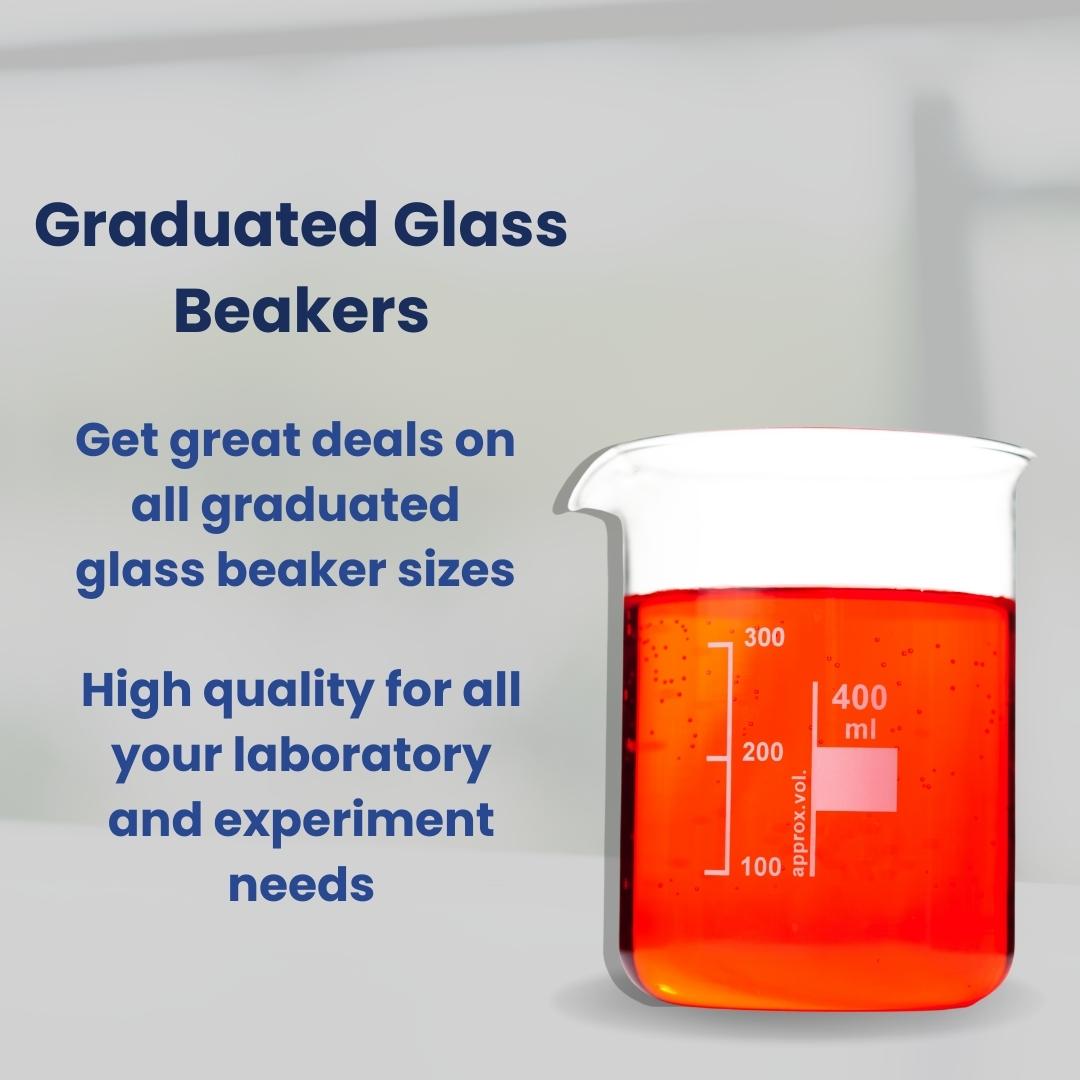 MedLabSupply's tweet image. Looking for reliable and high-quality glassware for all your laboratory needs? Our graduated glass beakers offer you the best quality possible, ensuring accurate and precise results. Shop:bit.ly/43ePRUT #graduatedglassbeakers #labglassware #labequipment #labsupplies