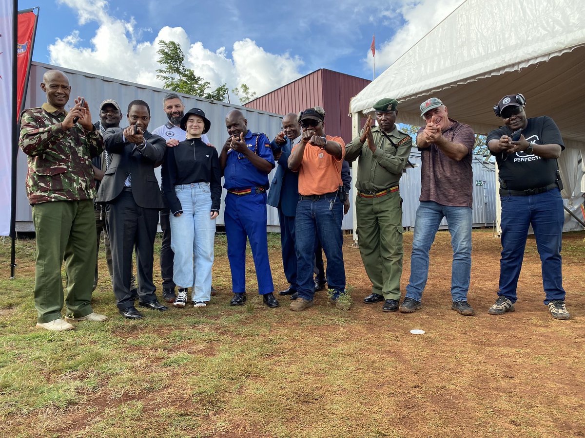 chriskirwa's tweet photo. Ready 🔥🔥🔥 Kiambu Security Team with AVALON THE International Point of Contact from IDPA , Assistant Match director Ronin from Romania &amp; Sammy Onyango The Match Director of  @NGAO_Kenya at #KirigitiShootingRange right now - Final inspection https://t.co/hnK75HzwIl https://t.co/mJGk8d7Cdw