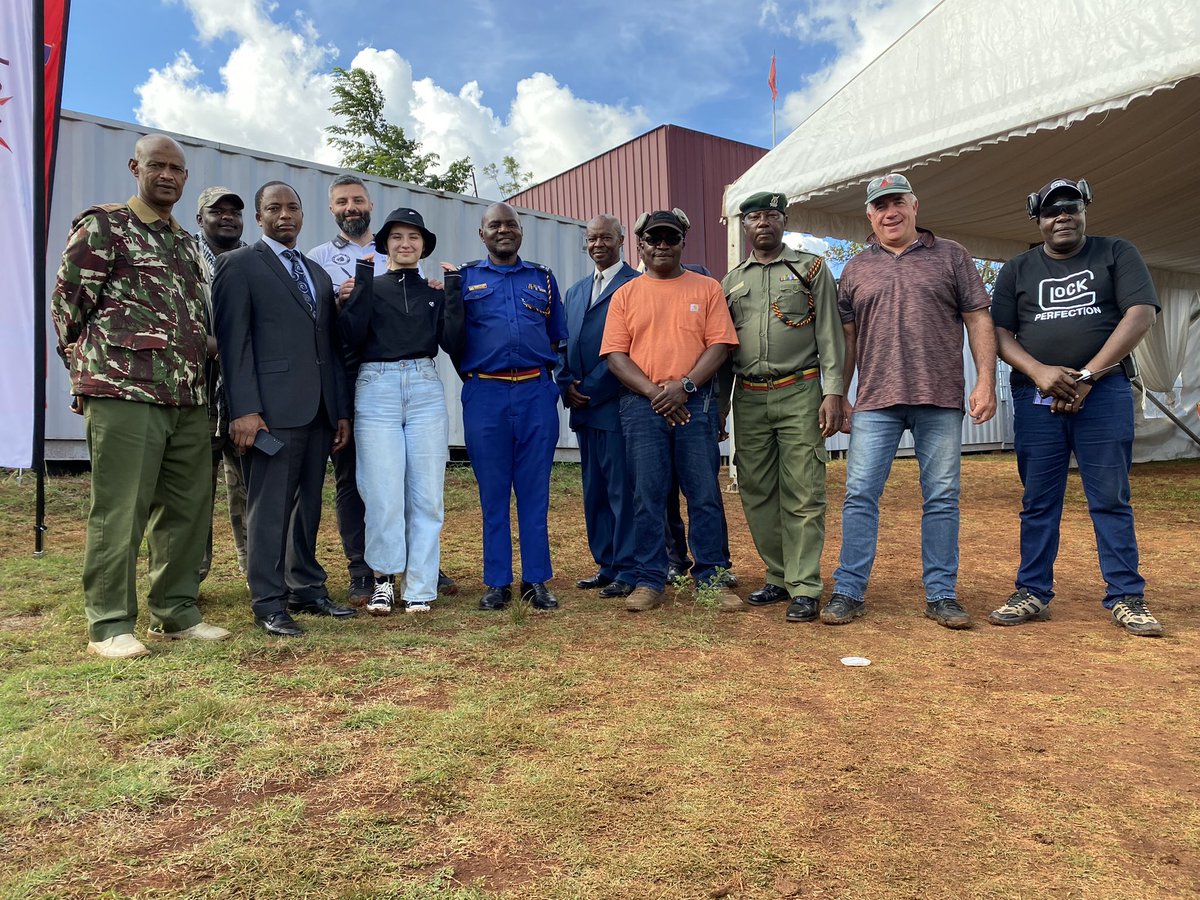 chriskirwa's tweet photo. Ready 🔥🔥🔥 Kiambu Security Team with AVALON THE International Point of Contact from IDPA , Assistant Match director Ronin from Romania &amp; Sammy Onyango The Match Director of  @NGAO_Kenya at #KirigitiShootingRange right now - Final inspection https://t.co/hnK75HzwIl https://t.co/mJGk8d7Cdw