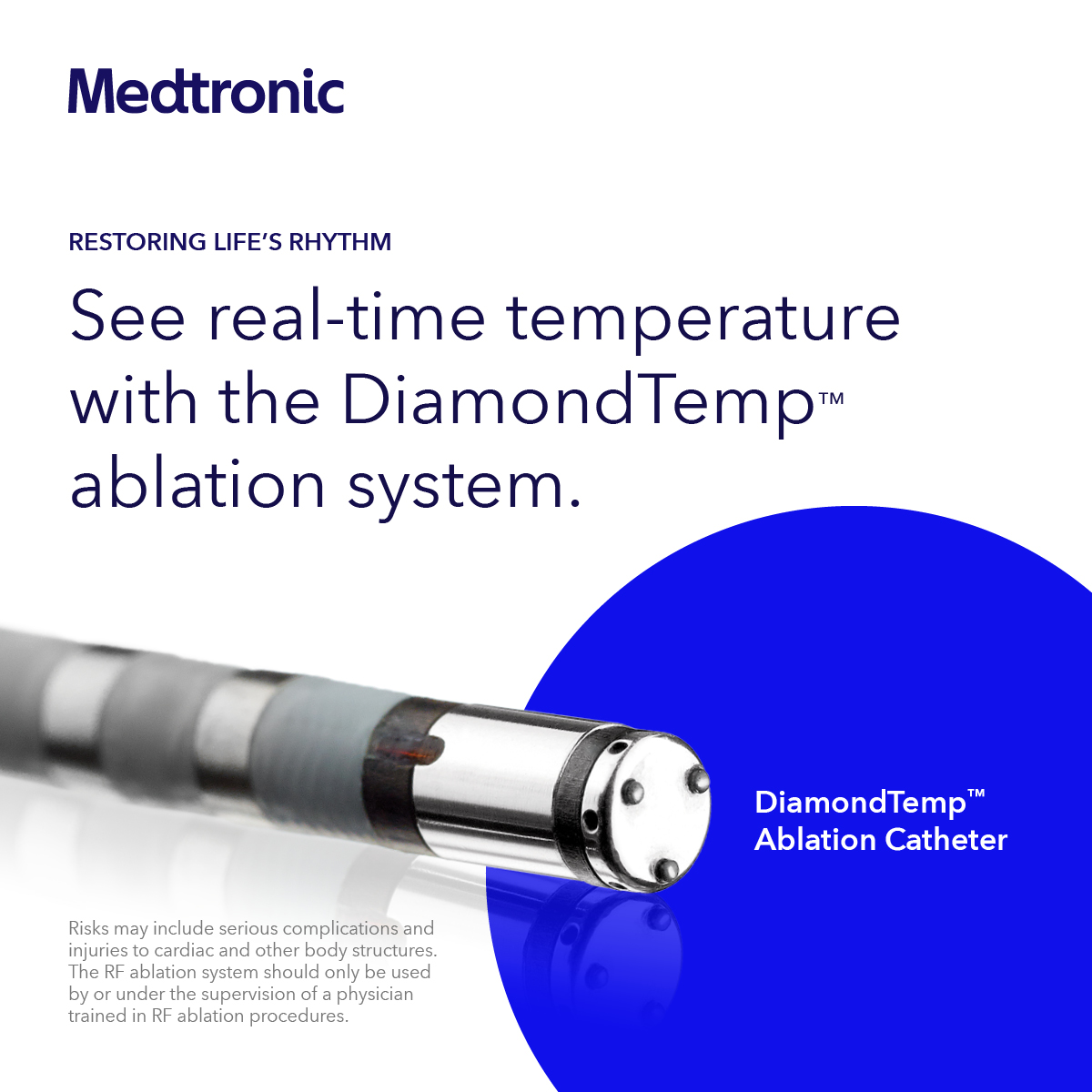 MDT_Cardiac's tweet photo. With the DiamondTemp™ ablation system, you can see real-time temperature that indicates effective and durable lesion formation during RF ablation. https://t.co/2m64j0A3Ab #DiamondTemp #RFablation #EPeeps

Important Safety Information: https://t.co/5xf8cMBTZl https://t.co/VOSIcaUuL3