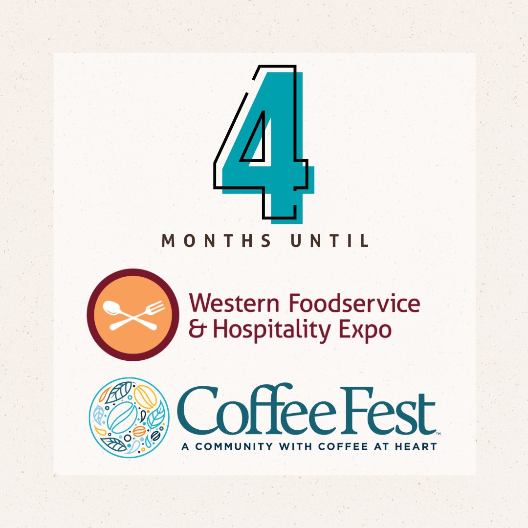 The @Westernfoodexpo and <a href="/CoffeeFestShow/">coffeefestshow</a> is just four months away! Get notified when registration goes live with the link in our bio!