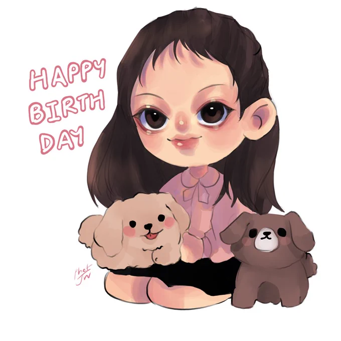 วาดรูปวันเกิดคุณย่า;-; 