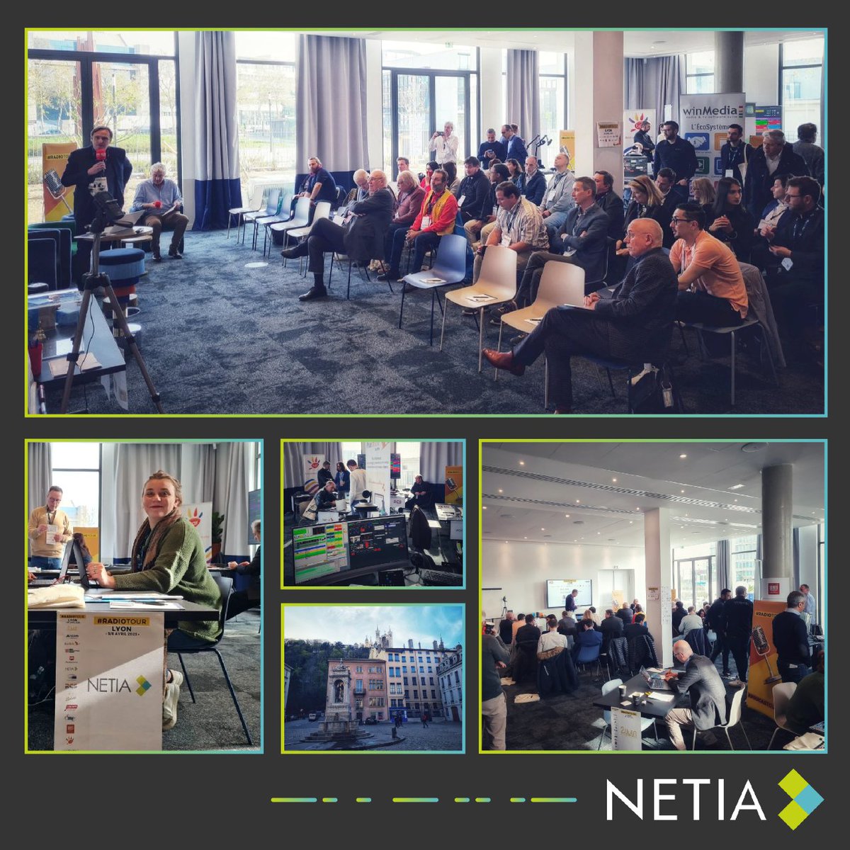 NETIA_software's tweet photo. C’est le jour J le #RadioTour du à Lyon ! 🤩 Nous sommes ravis de vous avoir rencontrer ! Les échanges sont enrichissants avec les différentes personnes présentes lors de cet événement 💚💙
#RadioTour #WorkingTogether #ViveAudio @LaLettrePro https://t.co/4hNcIqd40G
