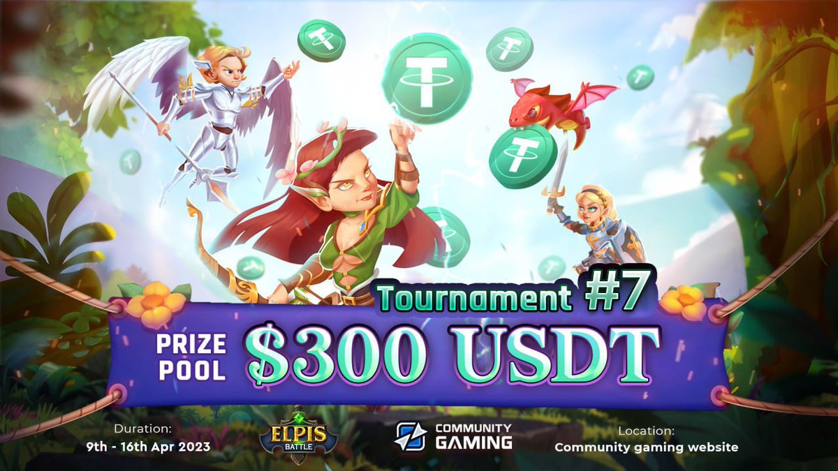 🔥 It's time for PVP Tournament #7 We'll kick off a 32-player tournament with a total Prize Pool of 300 BUSD🎁 📅 Registration due date: 19 Feb 2023. ✅ Register now via Community Gaming and be ready for the battle: communitygaming.io/tournament/elp… #NFT #Gamefi #tournament