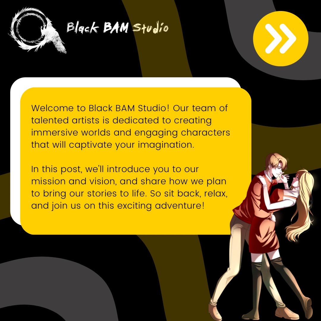 blackbamstudio's tweet photo. We're excited to unveil our mission and vision to the world - join us for a glimpse at what's to come. ✨ 

#startup #webcomics #webcomic #mangaart #artist https://t.co/HpYBWTNMVC