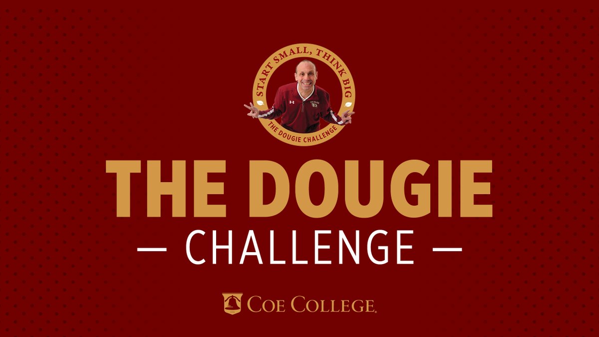 CoeAlumni's tweet photo. There’s no better day to commit to the Dougie Challenge than #KohawkDay. Dougie wants everyone to start small and think big with a gift to Coe of at least $25 per month. If you haven’t made your gift yet, head to https://t.co/ePDL0hyElH. #GrowCoe https://t.co/58ChmJBOUk