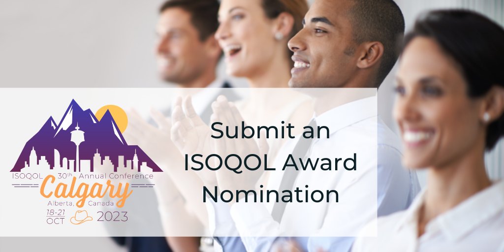 ISOQOL's tweet photo. Do you know someone who has made exceptional contributions to the #HRQL field? Nominate them for one of ISOQOL's annual awards! Due 8 May; details here: https://t.co/7IkXn5UsfG. https://t.co/ZsI16HkeRX
