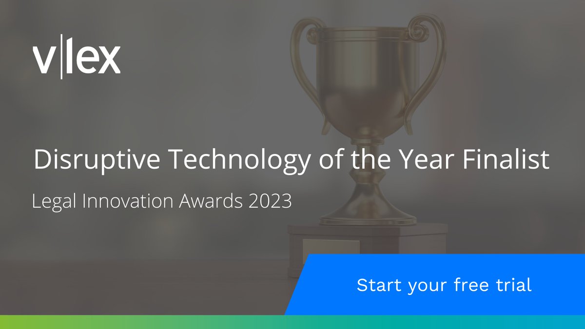 vLex has been shortlisted for the Disruptive Technology of the Year award! 🥂

Thank you to the Legal Innovation Awards (<a href="/lawdotcomINTL/">Law.com International</a>) and congratulations to the other finalists. 

Start a free trial to learn more about vLex's powerful AI technology: loom.ly/3Btclo8