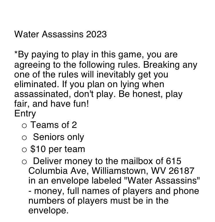 wtownsquirters_'s tweet photo. Make sure to turn in your information and money by Sunday, April 9!! https://t.co/t0nK8NIO85
