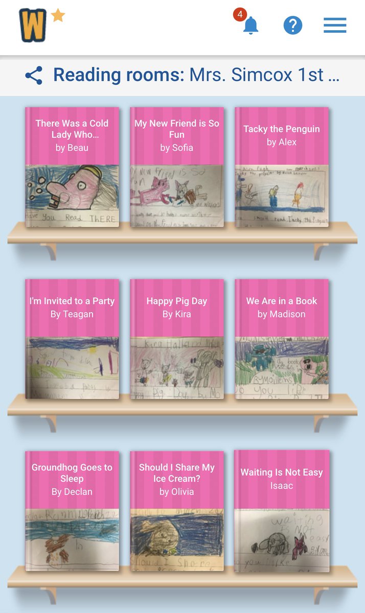 TraciPiltz's tweet image. These kinder &amp;amp; 1st graders wrote book reviews &amp;amp; published in @WriteReaderApp to encourage friends to read their fave 📚. 
💕 app.writereader.com/library/room/c…
💙 app.writereader.com/library/room/4…
💜 app.writereader.com/library/room/9…
❤️ app.writereader.com/library/room/3… 
#WeLovetoRead #UnitsofStudy