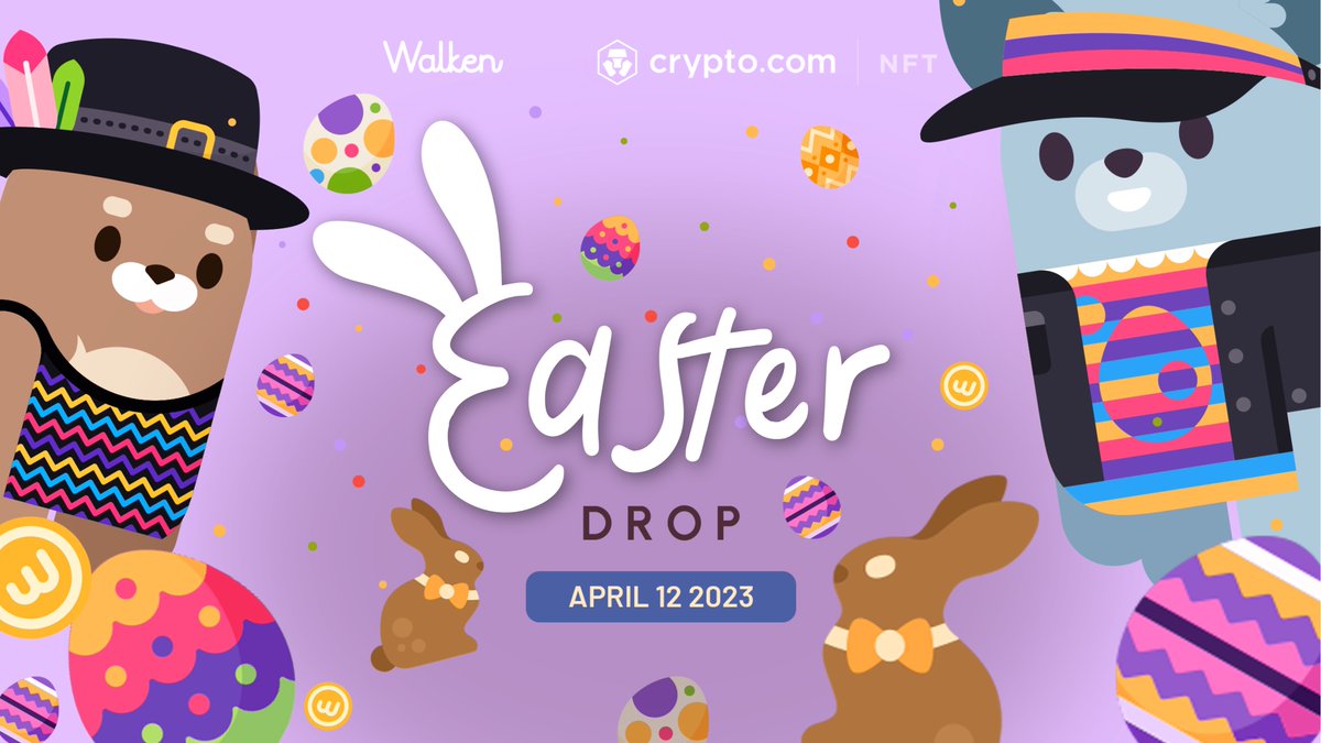 🚀🔥 WALKEN &amp; CRYPTO.COM NFT DROP!

Thrilled to team up with <a href="/cryptocomnft/">Crypto.com NFT</a> , the world's fastest growing cryptocurrency platform, to launch a unique Walken drop🎁in celebration of Easter! 😻

🗓️ April 12, 2023 at 1 PM UTC
📦 1,500 NFTs
➡️ shorturl.at/iqQUZ