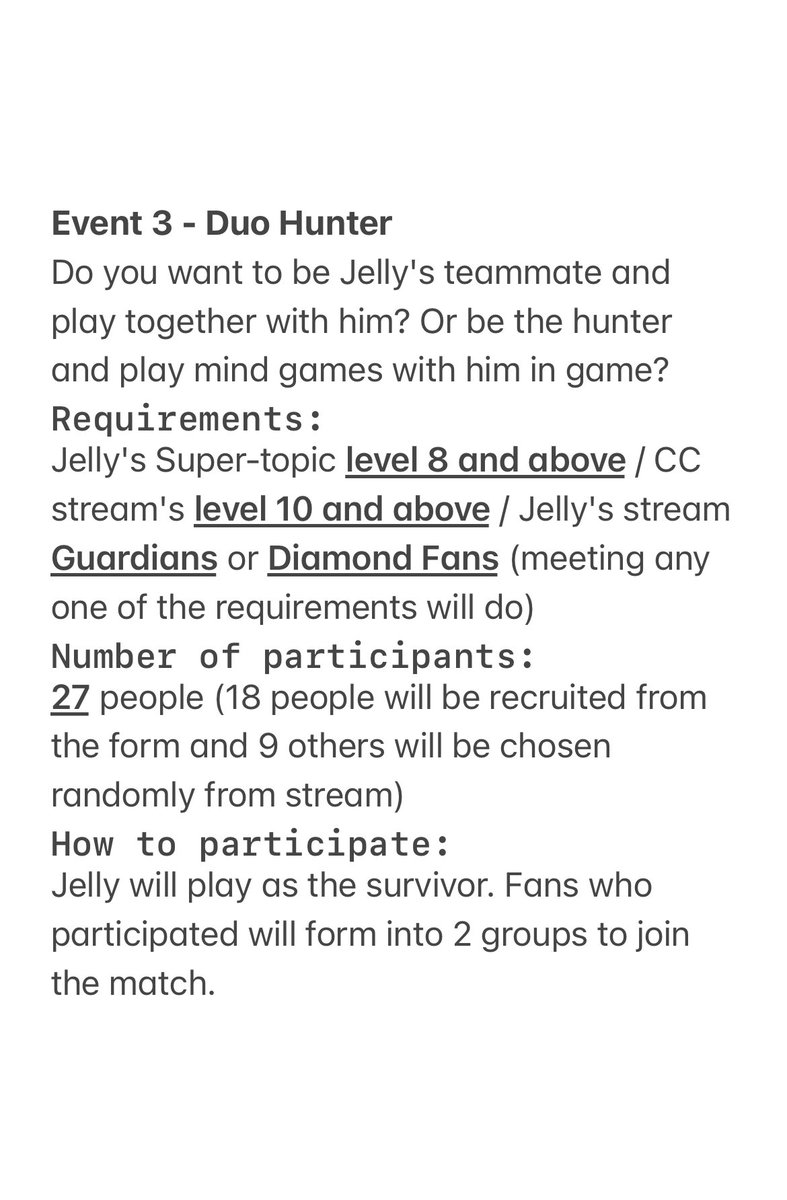 WolvesIDV_Intl's tweet photo. #Wolves_Jelly's Birthday Event 🎂
🗓️ 12th April
📍 https://t.co/ci48rS53yp
① Meme reactions
Jelly's Super-topic:
② Fan Tourney
③ Duo Hunter
More details ↓ https://t.co/F6iMGvB3Fb