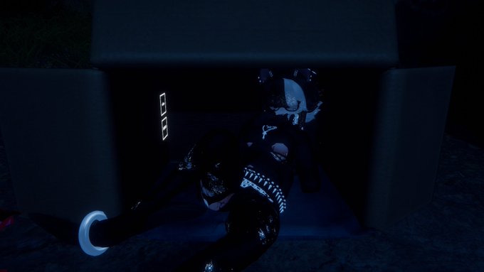 I've encountered a cute racoon girl in a box, 20 likes with 5 retweets and I'll lewd her <3 #VRChat #stripgame<a href="/tag/stripgame"class="tags"><span>#stripgame</span></a><a href="/tag/vrchat"class="tags"><span>#vrchat</span></a>