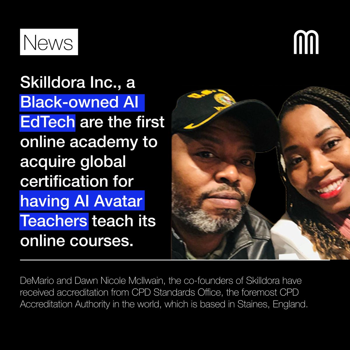 BMTalkTech's tweet image. 👏🏿👏🏿👏🏿👏🏿
A great triumph for our beautiful black couple. Better educational platforms = better education for our communities

#elearning #artificialintelligence #blacksintech