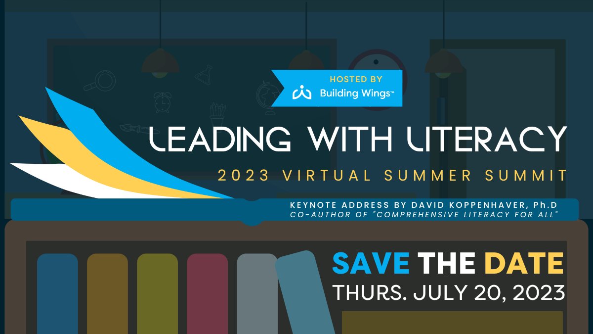 BuildingWingsCo's tweet photo. Save the date -  July 20, 2023 -  for this summer's Leading with Literacy Summer Summit and click to see who the keynote speaker will be ~ exciting news for those who have read the book 'Comprehensive Literacy for All."
https://t.co/ywporDll0x
#SpecialEducation #CL4A https://t.co/6X7OMrvqVf