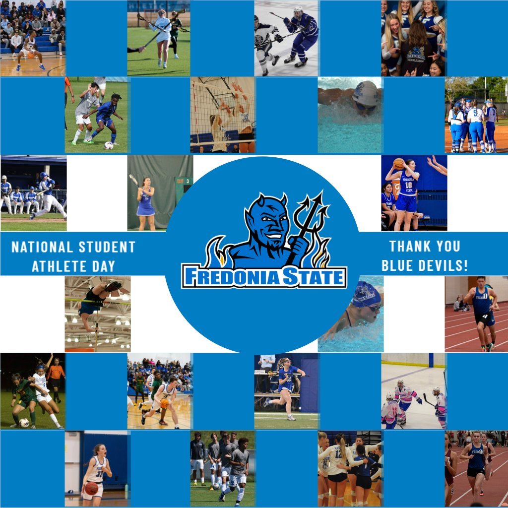 Today we celebrate our student-athletes! 

We recognize their hard work and dedication to their sport, education and in the community.  

We are proud of each and every one who wears the blue &amp; white! 🔵😈