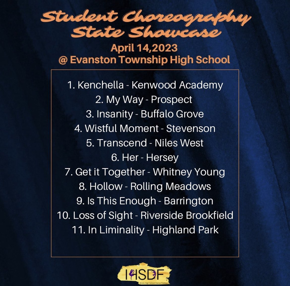 Illinois High School Dance Festival (IHSDF) tweet media