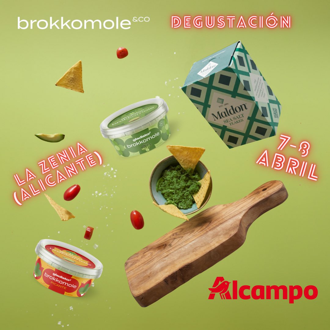 ¡DEGUSTACIÓN de brocomole en Alcampo La Zenia! 😍
¡TASTING of brocomole in Alcampo La Zenia! 🤗

Viernes 7 y Sábado 8 de Abril / Friday 7 and Saturday 8 of April

#brocomole #tasting #degustacion #prueba #supermarket #auchan #brocoli #april