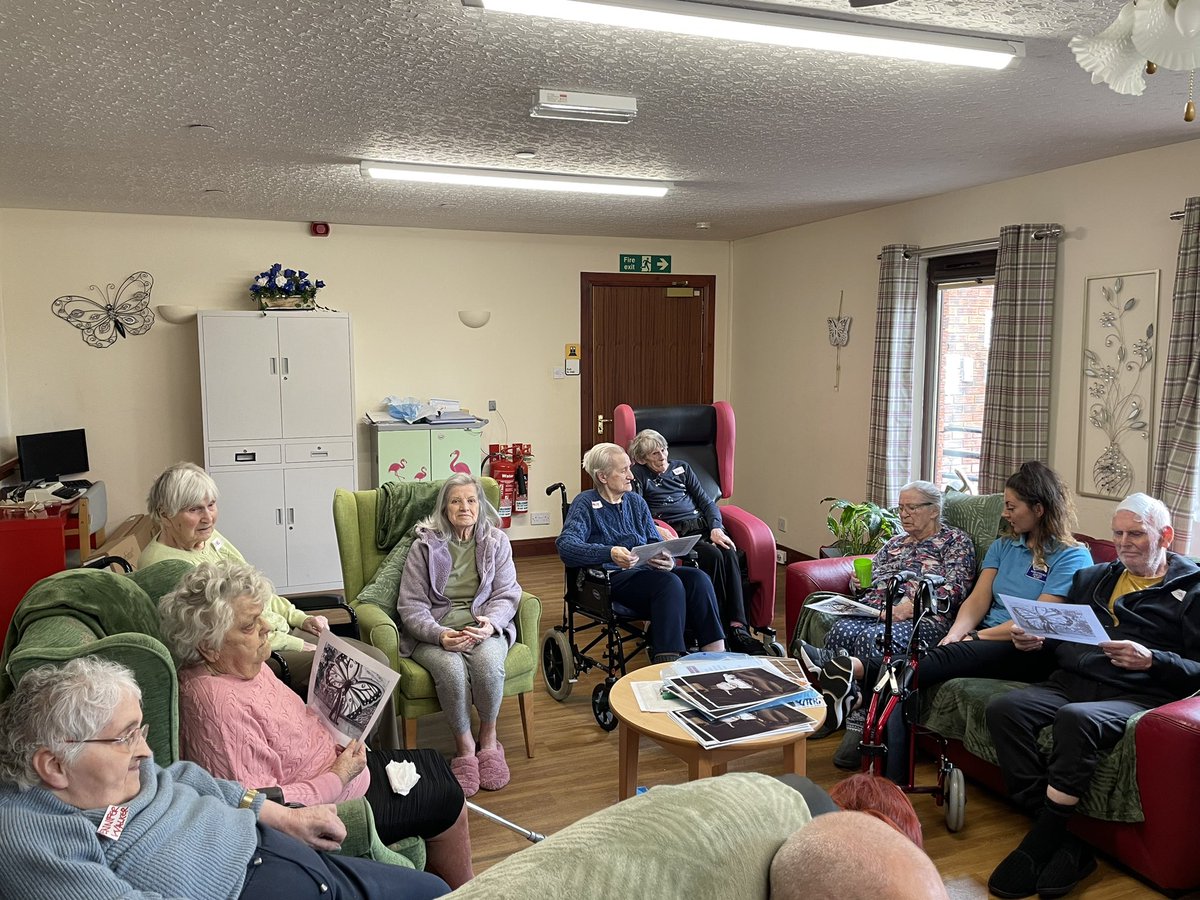 vikki_cooke35's tweet photo. When time slip creative story telling came to Abbotsford Chambers Court, resident loved creating their own stories with Sara- https://t.co/4CBDhAILia