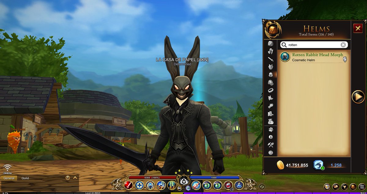 I finally dropped #RottenRabbitHeadMorph I admit I didn't spend that long farming this item, sheer luck.
#AQ3D