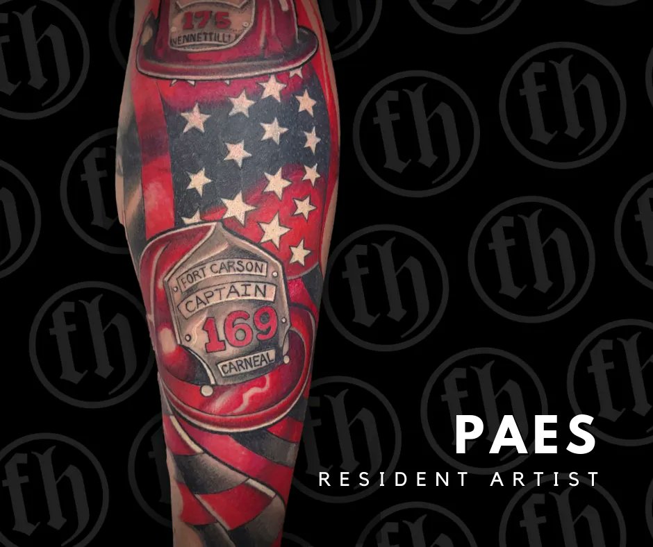 Awesome work for some of our heroes! Nice work Paes! 😍 #firefightertattoo #fallenheroes #firefighter #colorado #coloradosprings #coloradospringsfire #csfd