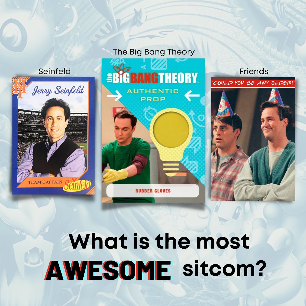 special1cards's tweet photo. Each episode is a different joke and comes with lots of laughs. ๐๐
Is there any sitcom missing here that you consider the best? ๐คฉ
#specialonecards #soc #sitcomfans #seinfeld #thebigbangtheory #friends #seinfeldfans #tradingcards #gradingcards #authenticatecards https://t.co/gNvY0OaiOd
