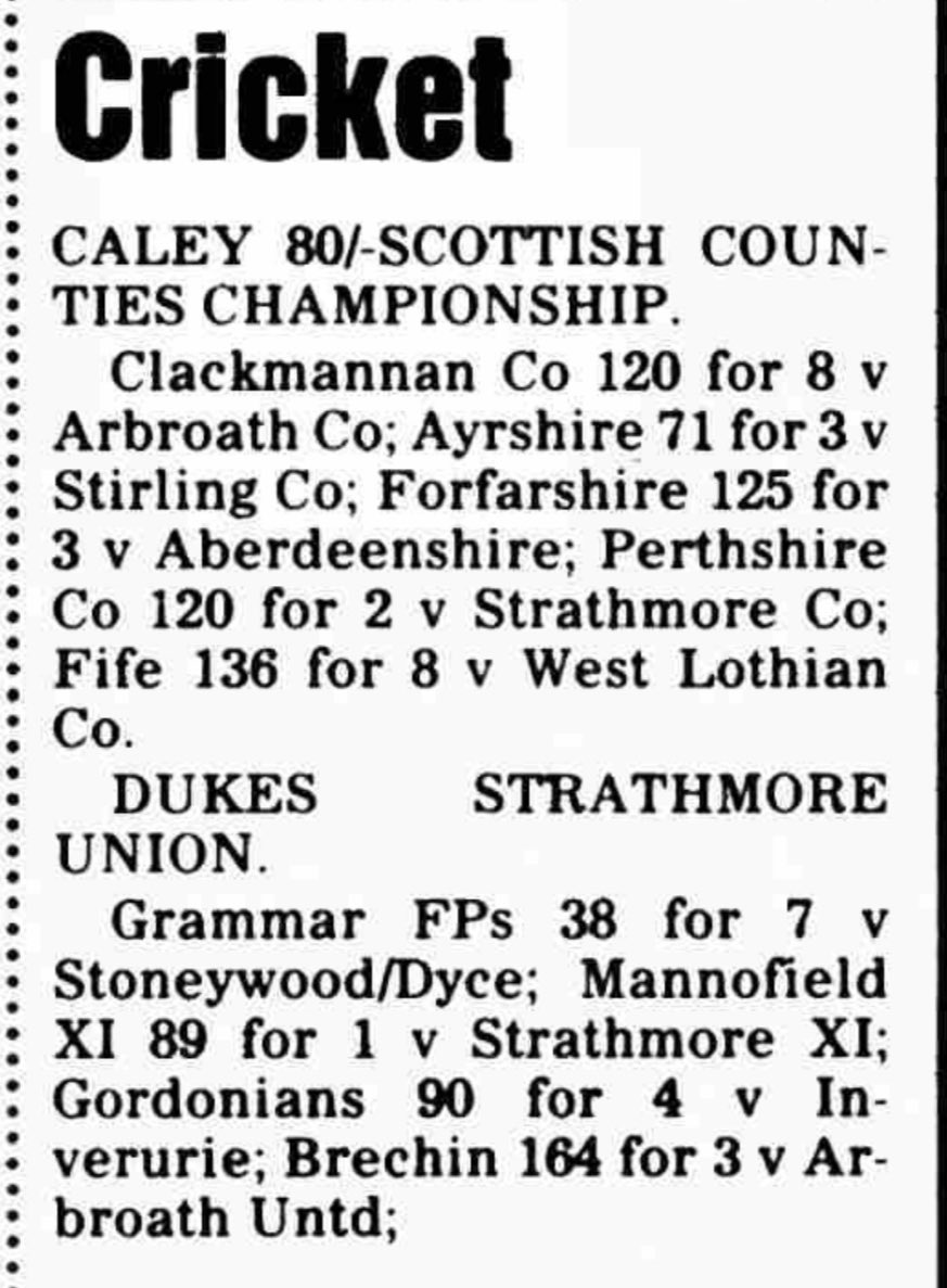 ScottyCricket's tweet photo. #Season1995 @ClacksCCC v @Cricketarbroath
#AyrshireCCC v @StirlingCCC
@the_forfs v @AberdeenshireCC
#PerthshireCCC v @strathmore_cc
@FifeCricket v @WestLothianCCC
@AberdeenCricket v @StoneywoodDyce
#Mannofield v #Strathmore
@GordosCricket v @Inverurie_CC
@BrechinBucs v WL https://t.co/vIof2VY4AA