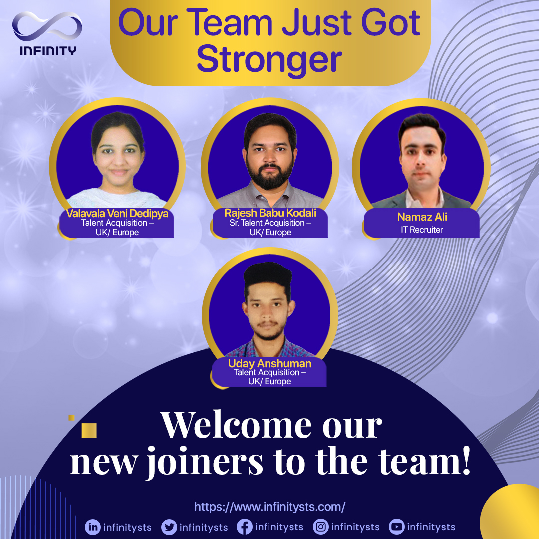 InfinitySTS's tweet photo. Join us in welcoming our new team members who have joined us this #March. We're thrilled to have you on board and look forward to working together to achieve our goals.
#infinity #infinitystamfordtechmologysolutions #welcometoinfinity #wearegrowing #newteammember #newhiring https://t.co/BJMH9RH370