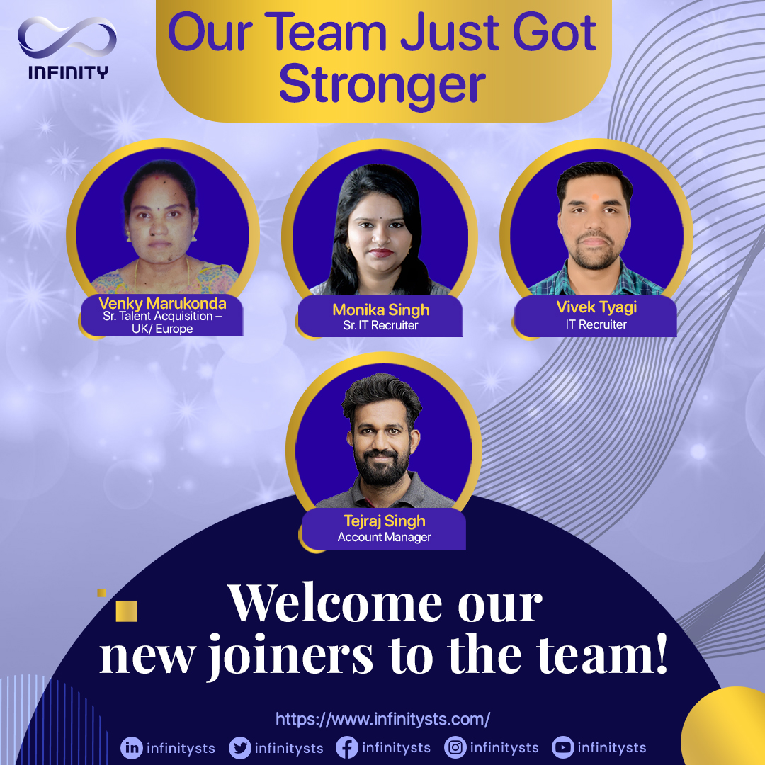 InfinitySTS's tweet photo. Join us in welcoming our new team members who have joined us this #March. We're thrilled to have you on board and look forward to working together to achieve our goals.
#infinity #infinitystamfordtechmologysolutions #welcometoinfinity #wearegrowing #newteammember #newhiring https://t.co/BJMH9RH370