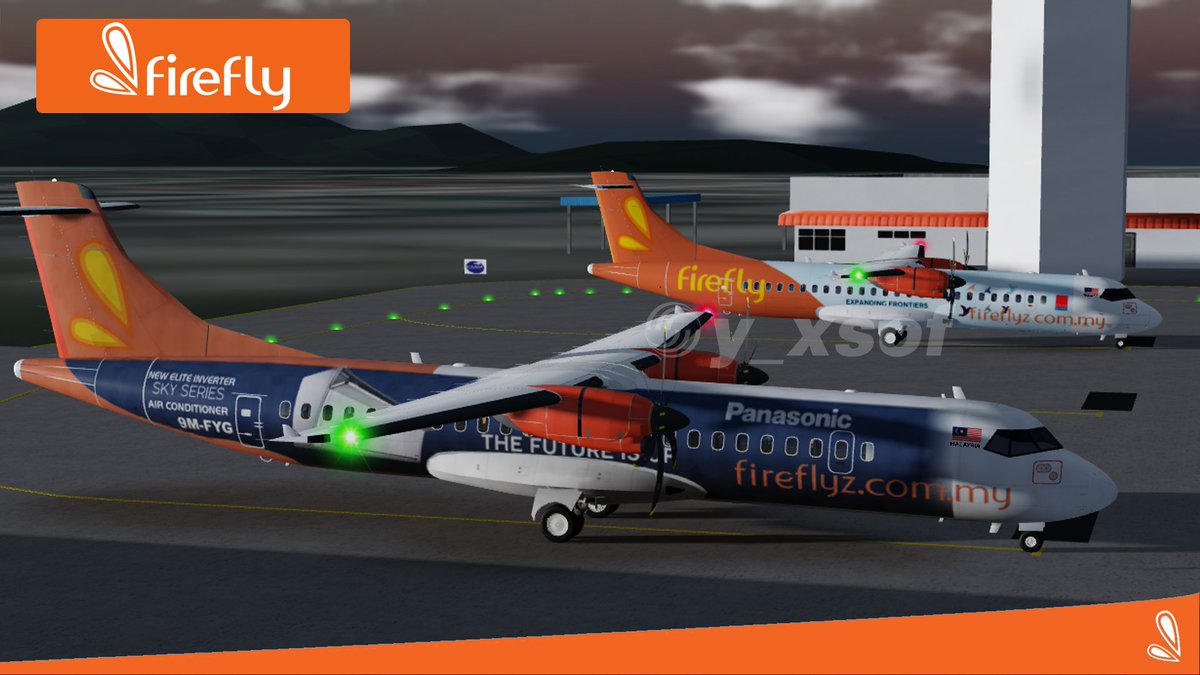Two brand new ATR72-500s, 9M-FYG and 9M-FIA have been introduced into our Firefly Family, We hope to see them in service very soon!

📷@yxsof2

#roaviation #Roblox #RobloxDev #Plane