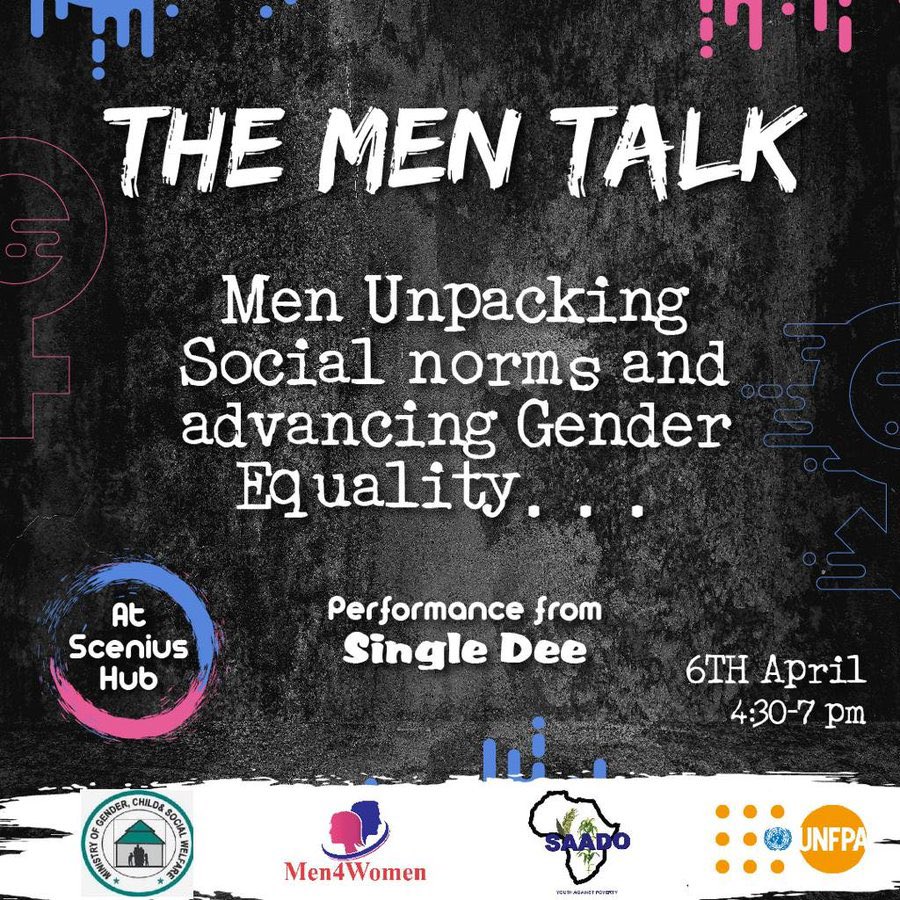men4womenss's tweet photo. Starting soon @SceniusHub The Men Talk 
“ Men unpacking social norms &amp; advancing Gender Equality”
 @singleDee211 will be performing,  most importantly let’s come and promote positive masculinity

#Musharaka4Tanmiya https://t.co/A9FEuCMRG8