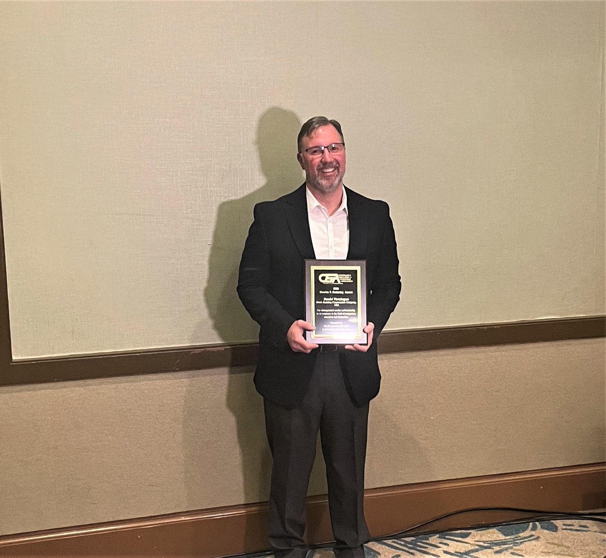 DanisBuilds's tweet photo. Proud of our own Dan Vornhagen for winning the Kettering award for outstanding co-op partnership at the @CEIAinc Annual Conference!
#CoopProgram #FutureofConstruction #CEIA2022 #cooperativeeducation #internships #workintegratedlearning https://t.co/RXxQPMa4Dl