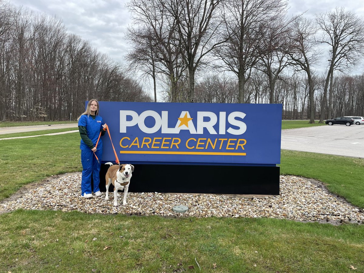 We love when our furry friends visit! Thanks Laina from our Pre-Vet program and Fitz for the 🐶❤️ @polariscareer