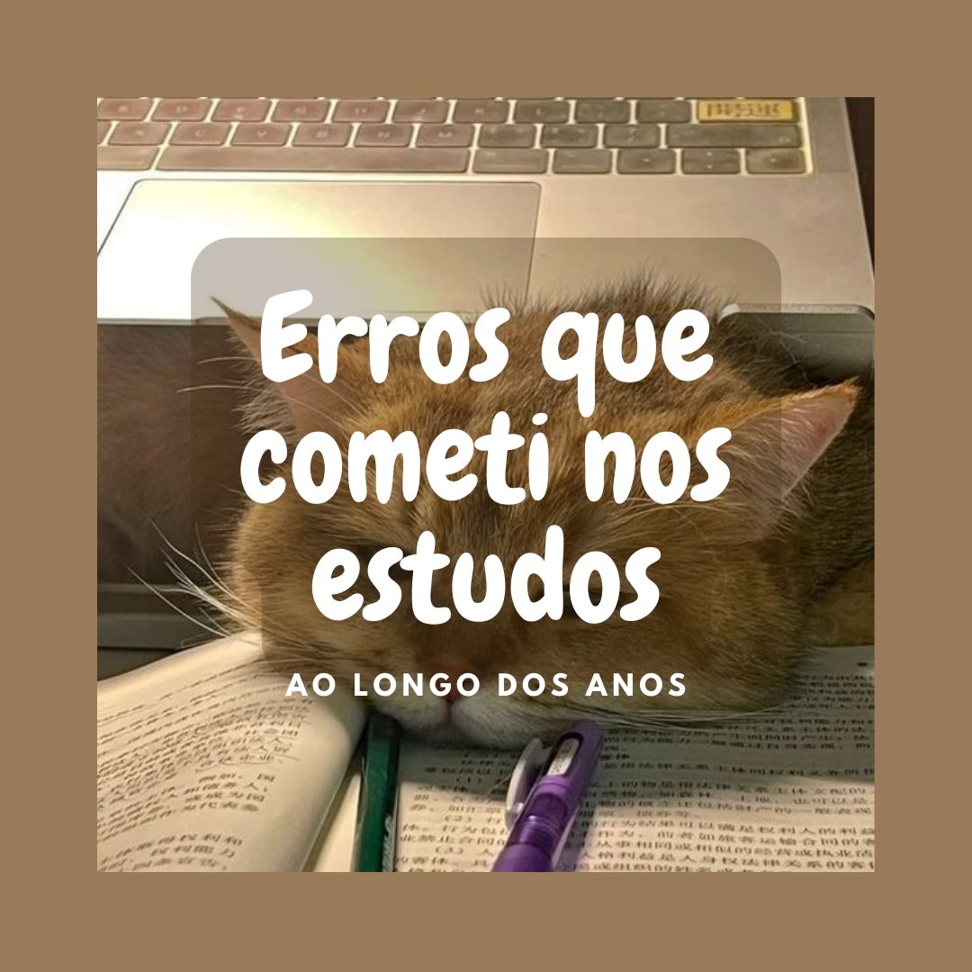 MELdicina's tweet image. ✨ERROS QUE EU COMETI DURANTE MINHA JORNADA DE ESTUDOS PARA OS VESTIBULARES✨