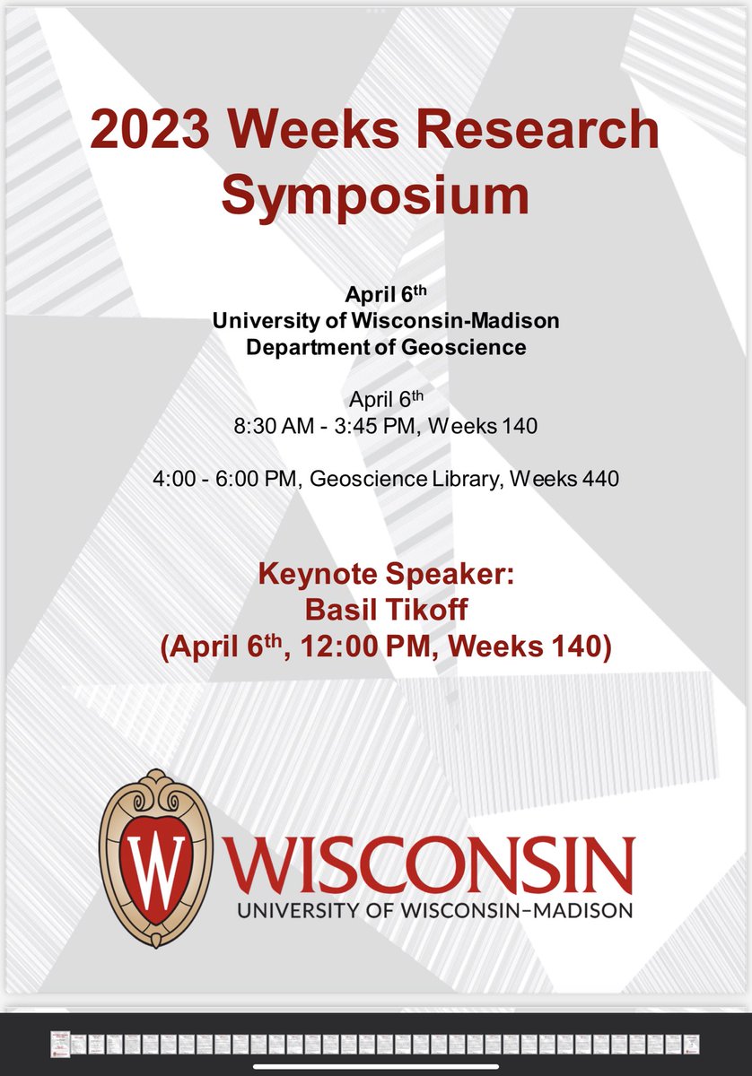 geobadgers's tweet photo. Come join us for the 2023 Weeks Research Symposium already well underway! #UWMadison #WeAreLS #GeoBadgers https://t.co/LAPuaDcOra