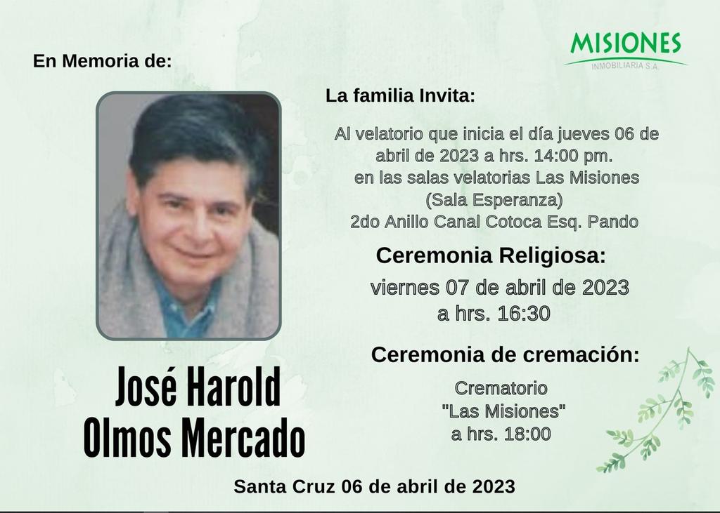 La asociación de periodistas de la paz lamenta el fallecimiento del reconocido y apreciado periodista Harold Olmos, premio Nacional de periodismo