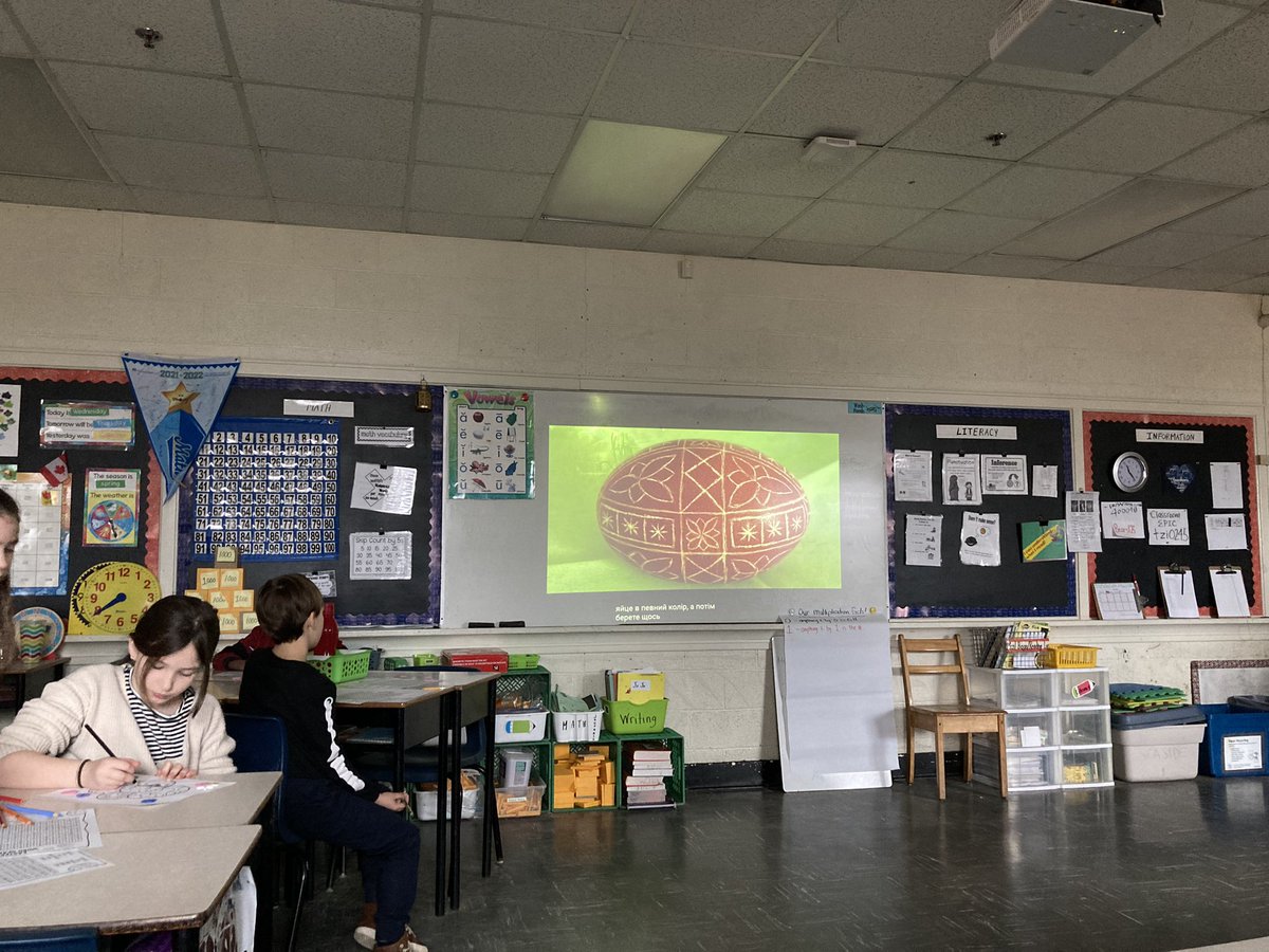 Learning about the different kinds of traditional Ukrainian eggs! 🥚