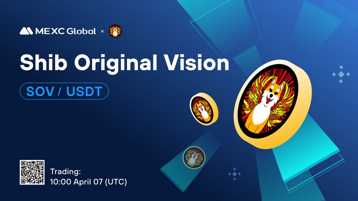 MEXC's tweet photo. Happy to announce that the @ShibSOV Kickstarter has concluded and $SOV will list on @MEXC_Global!  

🔹Deposit: Opened  
🔹SOV/USDT Trading in the Innovation Zone: Apr 7, 10:00 (UTC)      

Details: https://t.co/rrd3qMyMR9

#ShibSOV #MEXC https://t.co/tDguUjMEL4